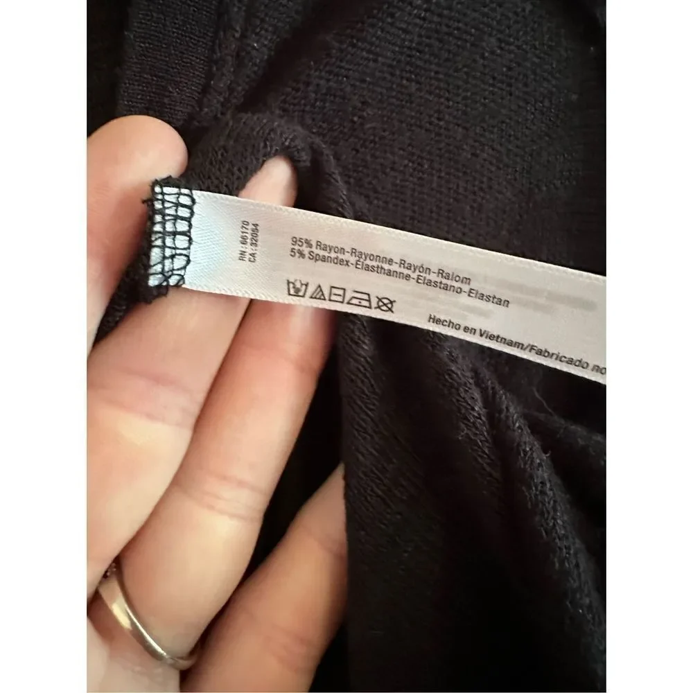 Free People Intimately‎ Free black long sleeve minimalist shirt XS